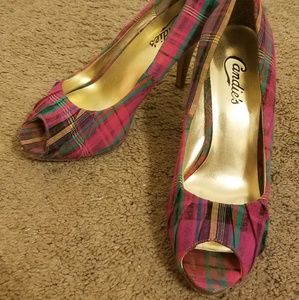 Candies Plaid Heels